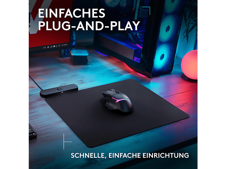 Thumbnail - LOGITECH G POWERPLAY 2 Mauspad inkl. kabelloses Ladesystem (344 mm x 284 mm)