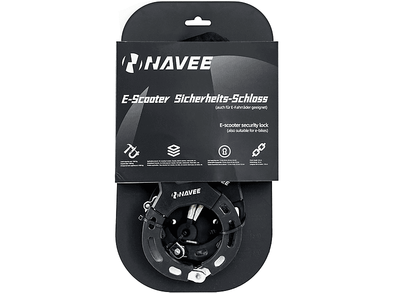 NAVEE Handcuff Lock E-Scooter Sicherheitsschloss (Black)