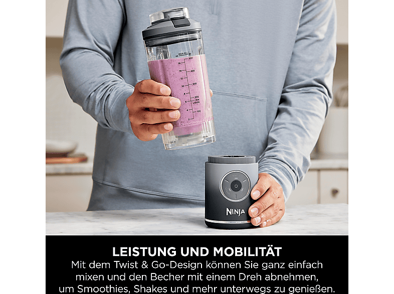 Ninja BC251EUY Blast Max Standmixer (Grau, 13,3 Volt, 0.49 l) — Foto 3 von 5