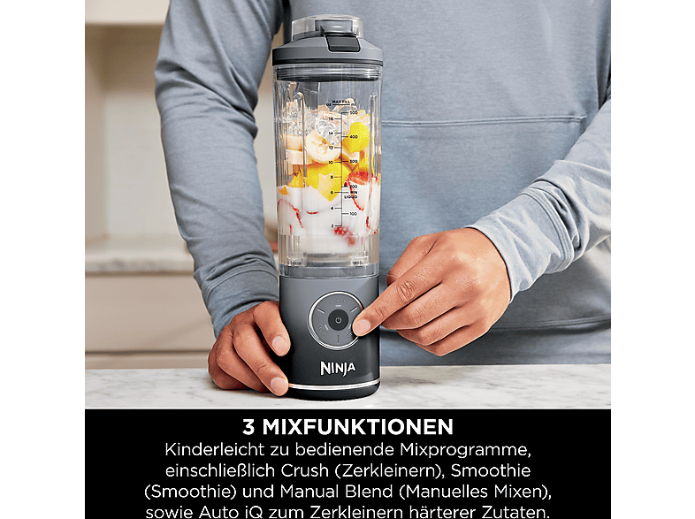Ninja BC251EUY Blast Max Standmixer (Grau, 13,3 Volt, 0.49 l) — Foto 4 von 5