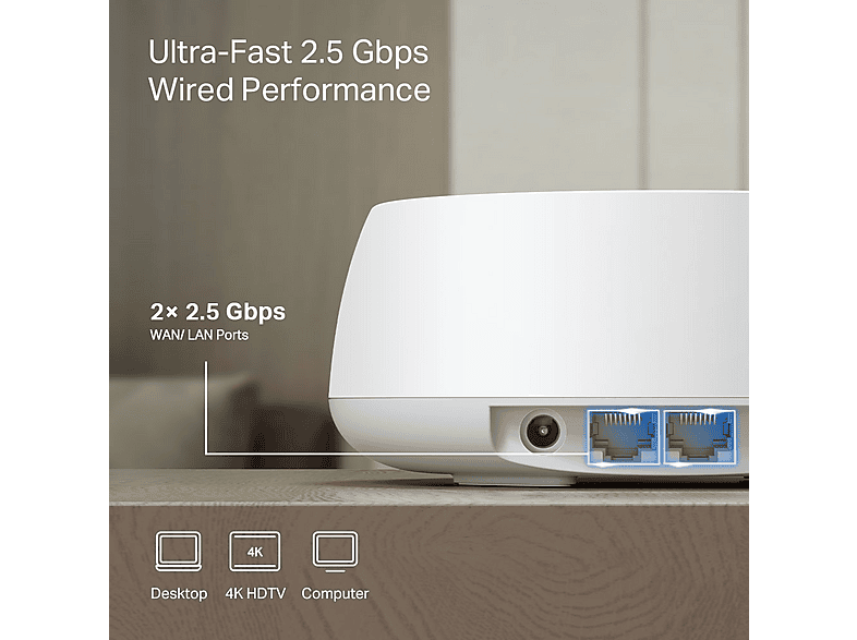 TP-LINK Deco BE25, Whole Home Mesh WiFi 7 System, 3-Pack, Weiß; WLAN Router — Foto 3 von 5