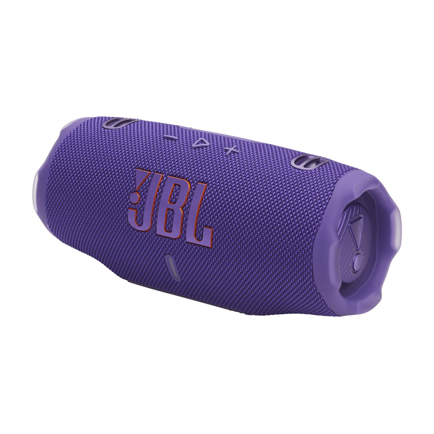 Purple JBL speaker with the brand name in orange.