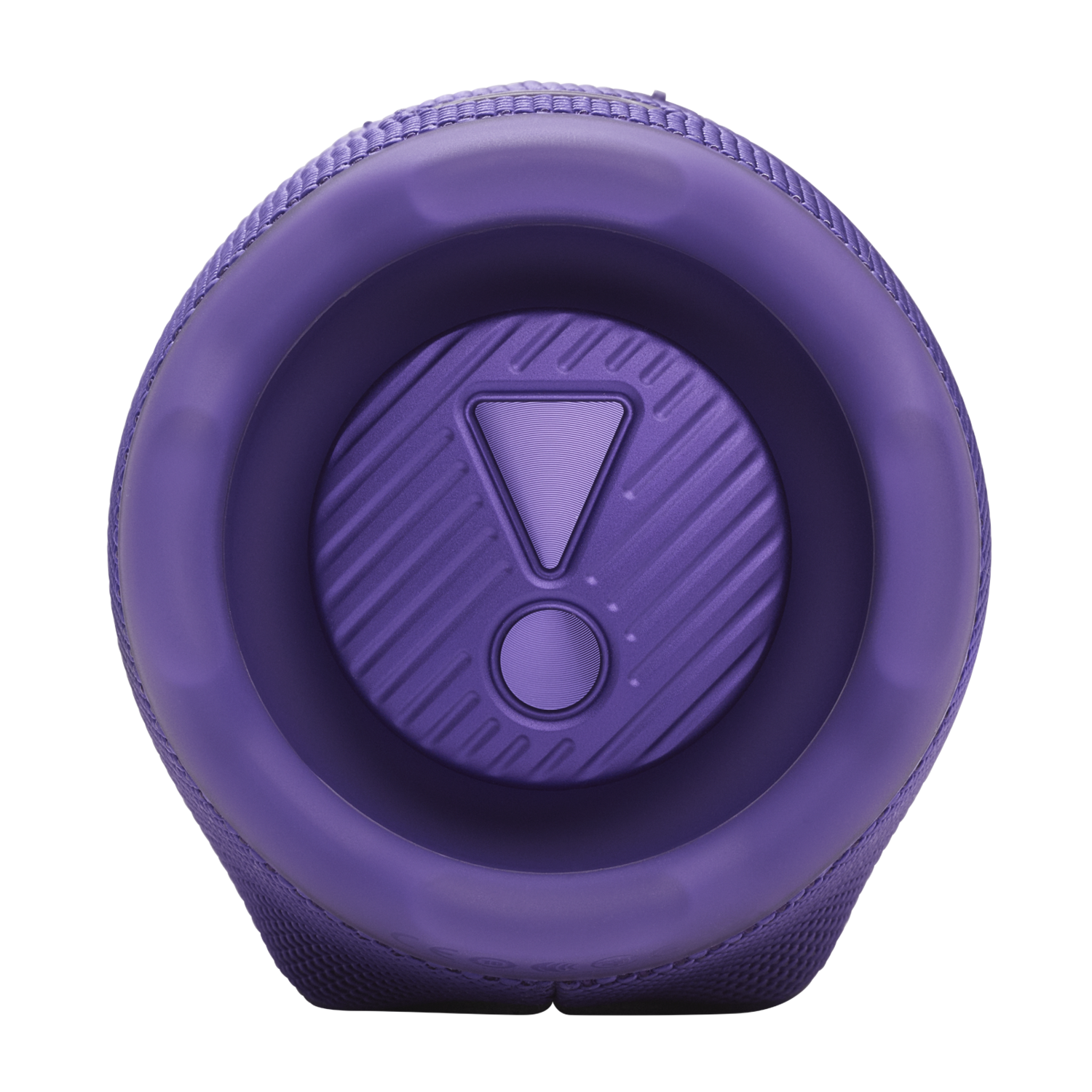 A purple JBL speaker. The JBL logo and control buttons are visible on the front.