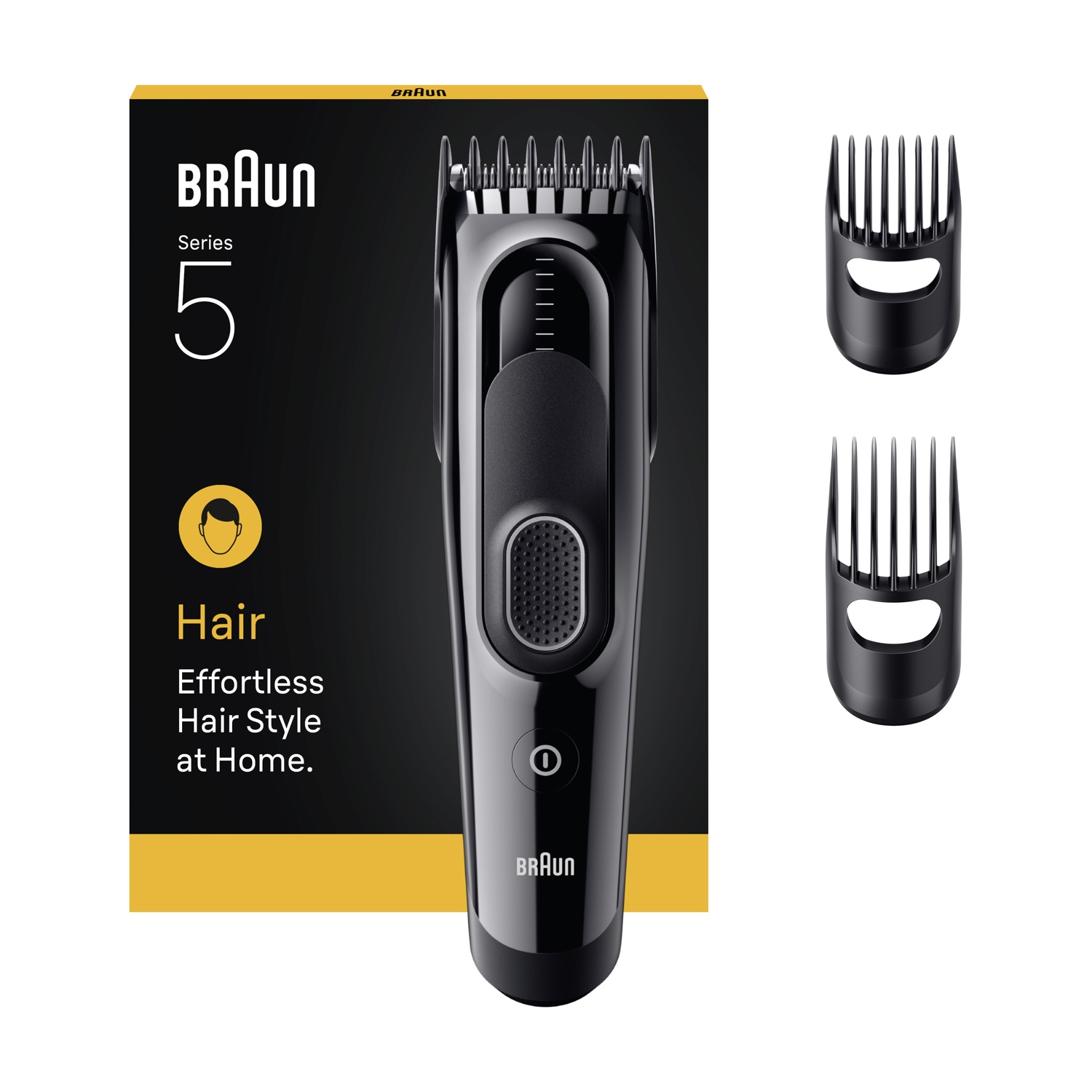 Tagliacapelli Braun HC 5530, con 2 pettini, 17 impostazioni di lunghezza e Memory Lock per fissare la tua ultima impostazione, 50 min autonomia