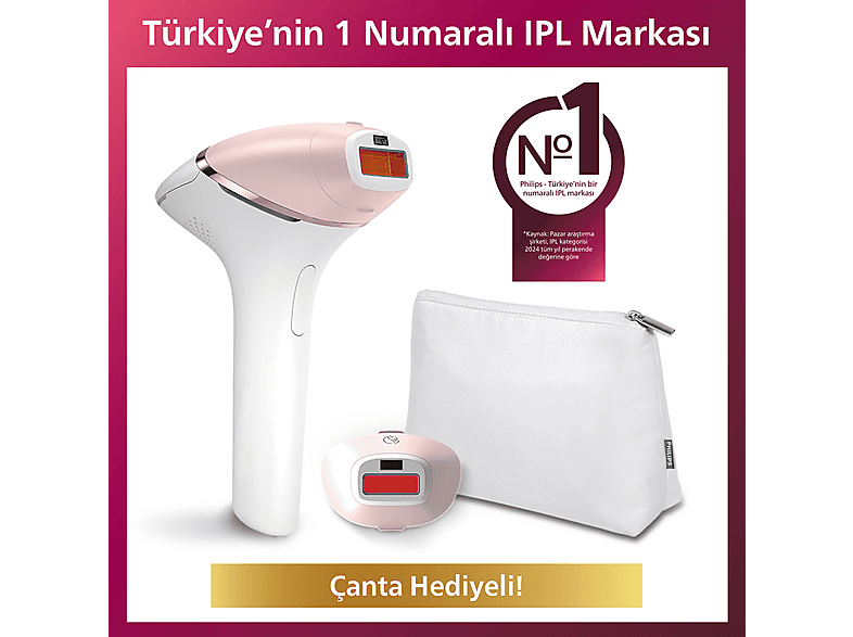 PHILIPS BRI950/00 Lumea Yüz+Vücut+Hassas Bölge Kullanımı, Kablolu/Kablosuz Çanta Hediyeli IPL Lazer Epilasyon Tüy Alma Cihazı