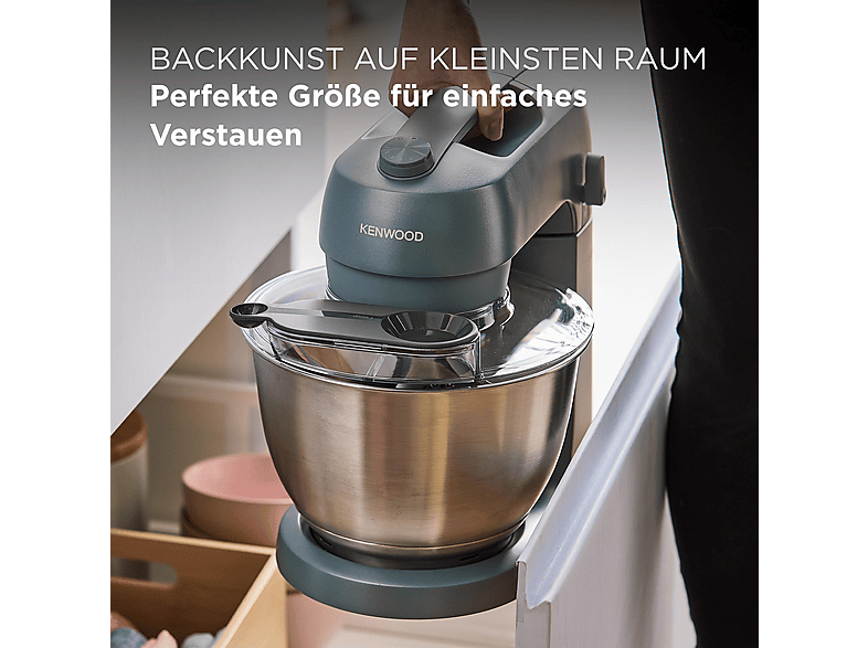 Thumbnail - KENWOOD Go KZM35.040GY mit Smoothie-Maker - Metallgehäuse, robust, kompakt & leicht verstaubare Küchenmaschine Graublau ...