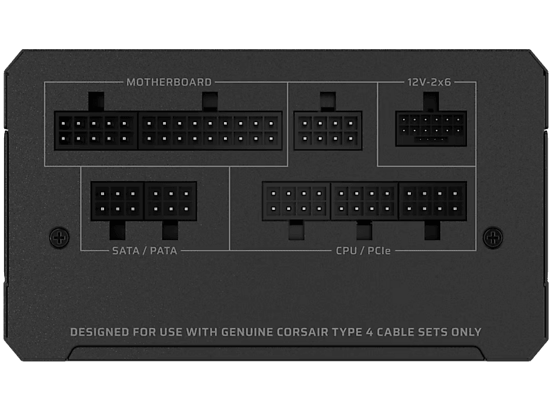 CORSAIR RMe Serie RM1000e 1000 Watt PC Netzteil, ATX 3.1, 120-mm-Lüfter, Schwarz — Foto 5 von 5
