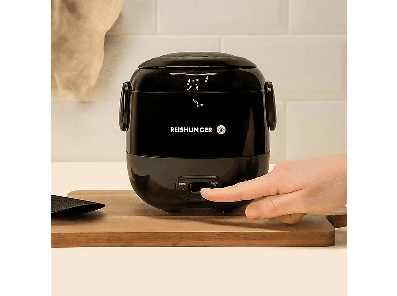 Reishunger Mini Reiskocher mit Keramikinnentopf (120 Watt, 0,3 l, schwarz) — Foto 2 von 2