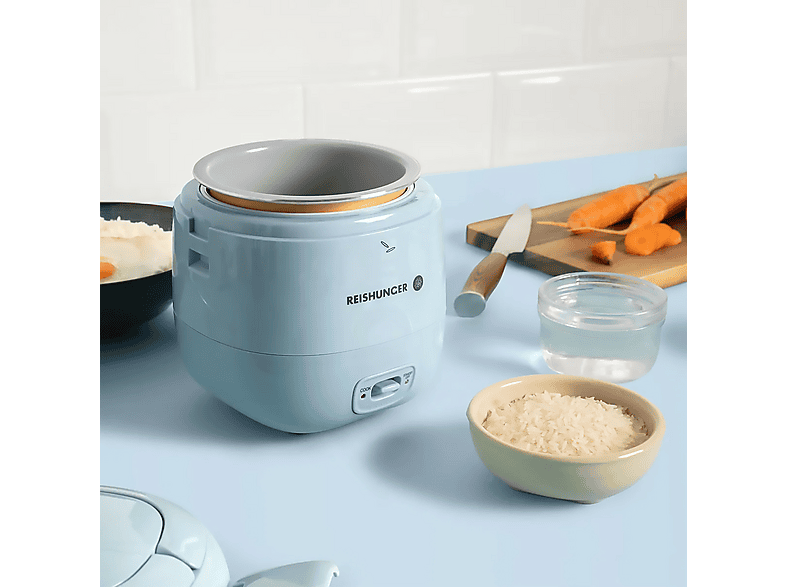Reishunger Mini Reiskocher mit Keramikinnentopf (120 Watt, 0,3 l, hellblau) — Foto 2 von 2