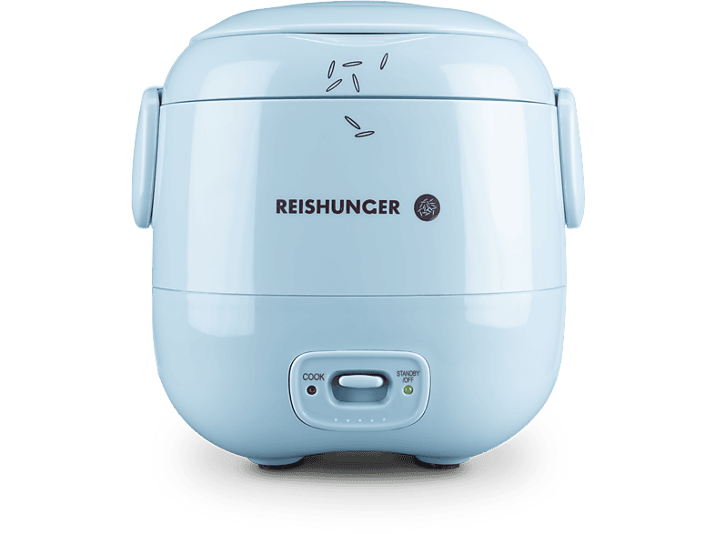 Reishunger Mini Reiskocher mit Keramikinnentopf (120 Watt, 0,3 l, hellblau)