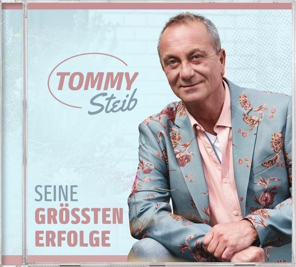Albumcover von Tommy Steib, lächelnder Mann in floraler Jacke, hellblauer Hintergrund.