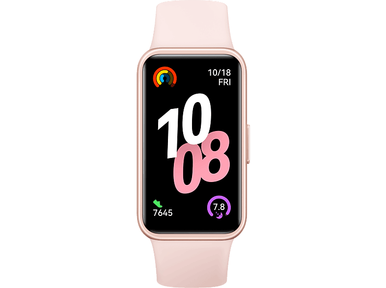 Pulsera de actividad - Huawei Band 10, Rosa, 16mm, 1.47", 8 días Autonomía, AMOLED, 5 ATM, Fluoroelastómero