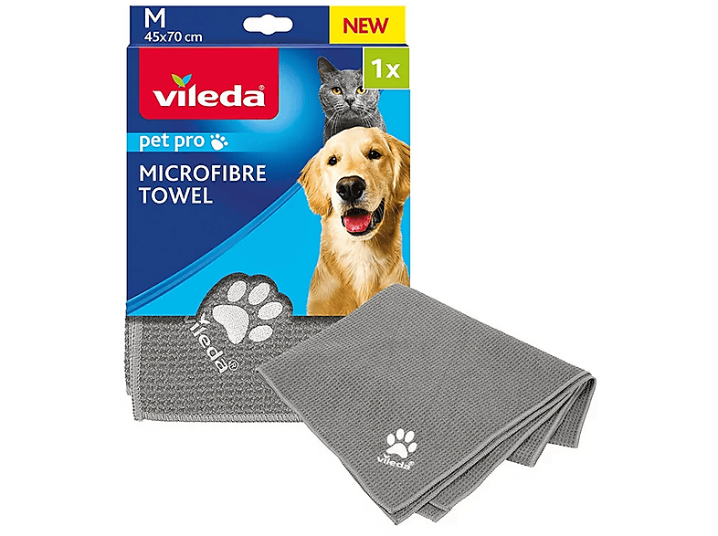 Ręcznik z mikrofibry VILEDA Pet Pro M Szary – zdjęcie 2