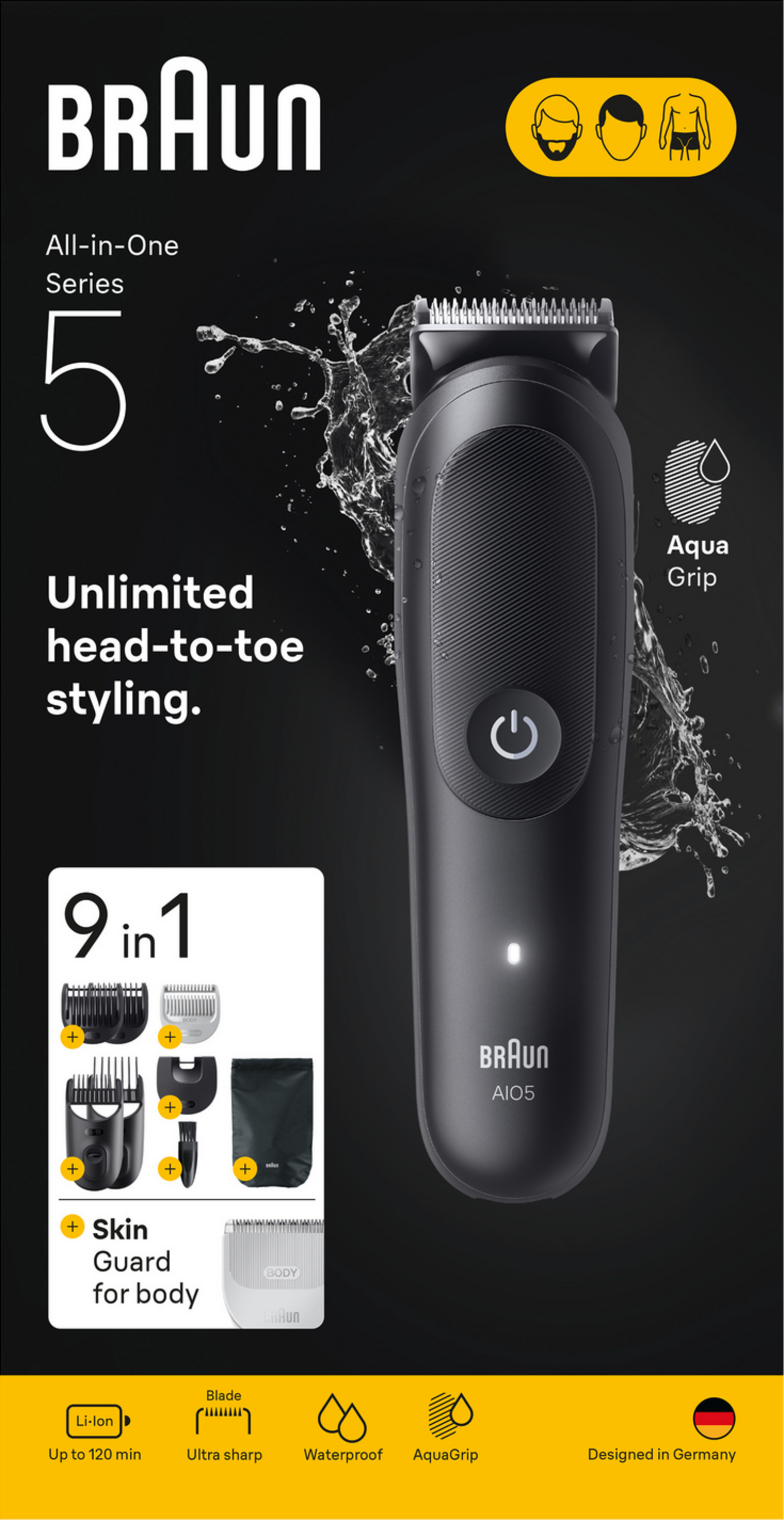 Braun All-in-One Series 5 Bart- und Körpertrimmer.