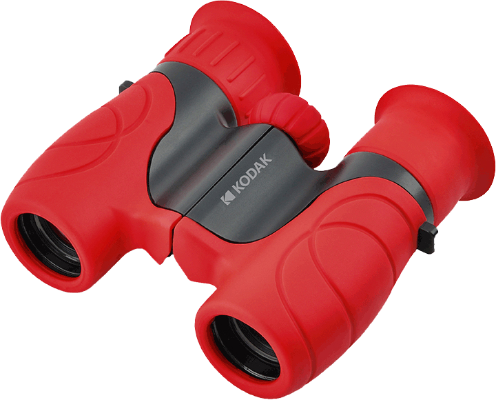KODAK BCS100 gyerek távcső, 8x21, K9 prizma, gumírozott borítás, piros