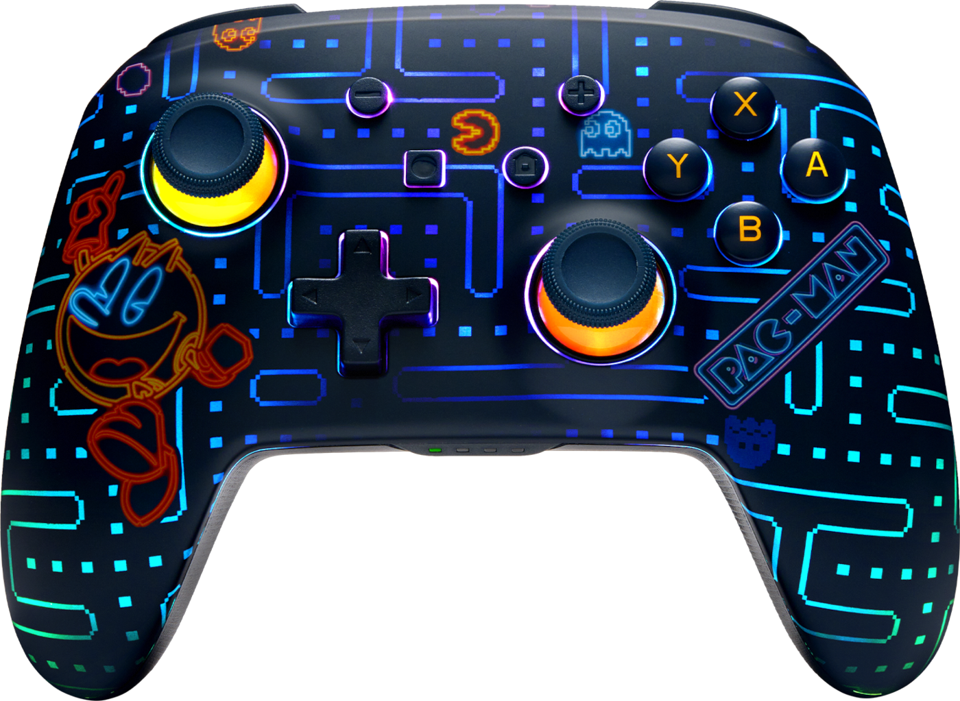 POWERA Enhanced Lumectra vezeték nélküli Nintendo Switch kontroller (Pac-Man Neon Arcade)