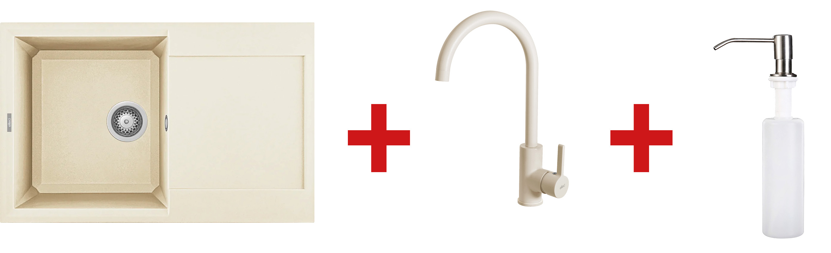 ELLECI EASY6SZETT, mosogatótálca+ csaptelep+ mosogatószer-adagoló