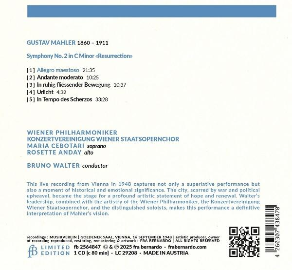 Albumcover mit Text. Enthält Informationen über eine Symphonie und den Dirigenten.