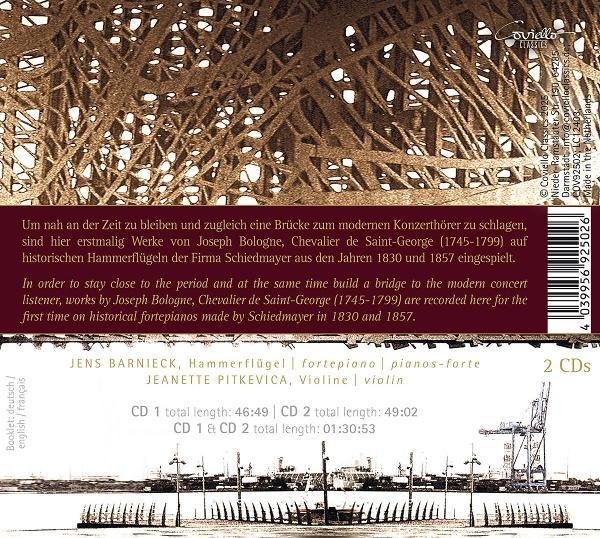 Rückseite einer CD-Hülle mit Text und einem Bild einer Küstenlinie.