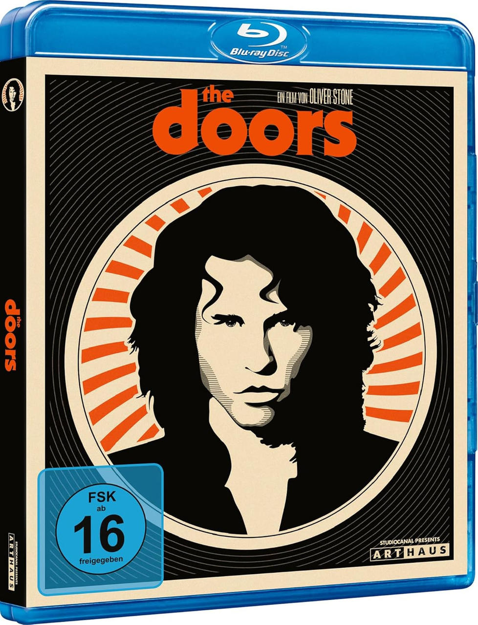 The Doors Blu-ray Disc-Hülle mit dem Porträt von Jim Morrison.