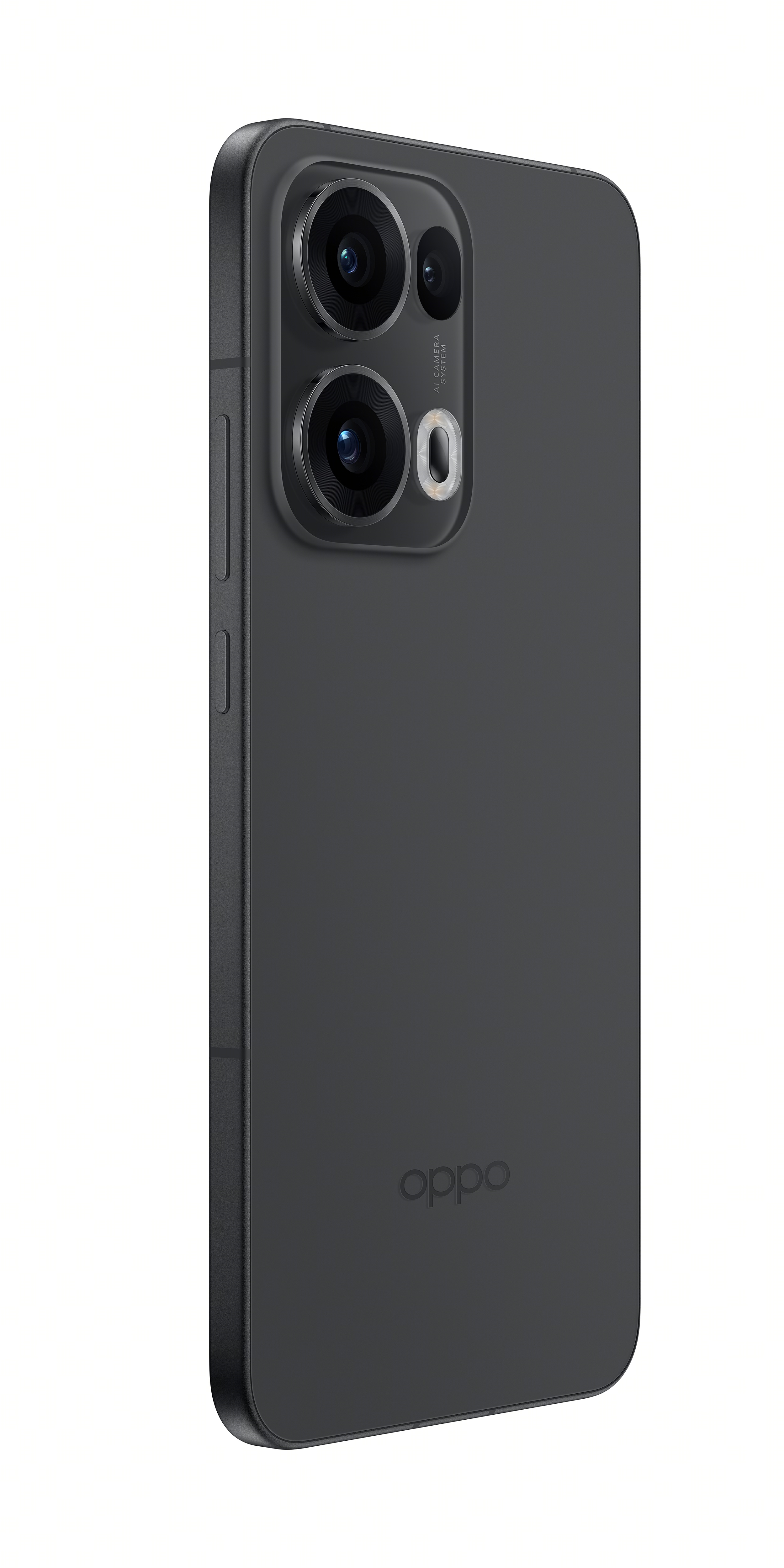 Kameraları ve Oppo logosu olan bir telefonun arkası.