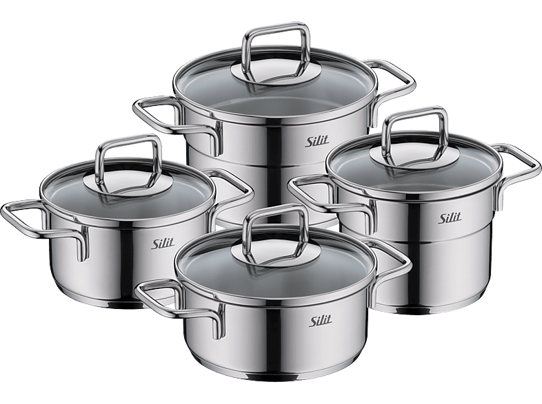 Silit Extra Cook Mini 4tlg Set (alle Herdarten, Silber, 18/10 Crominox Edelstahl)