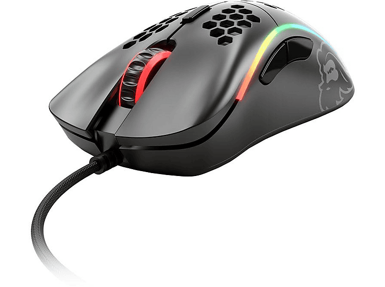Thumbnail - GLORIOUS GAMING Model D kabelgebundene Gaming-Maus, Schwarz matt (Sekundärfarbe: Grau)