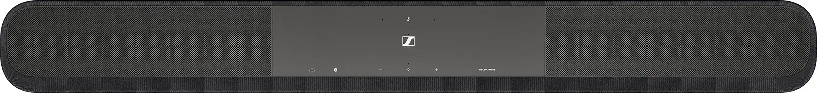 Schwarze Sennheiser Soundbar.