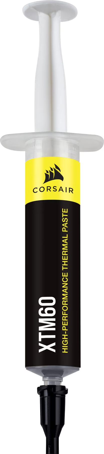 Un tube de pâte thermique haute performance Corsair XTM60 avec une seringue.