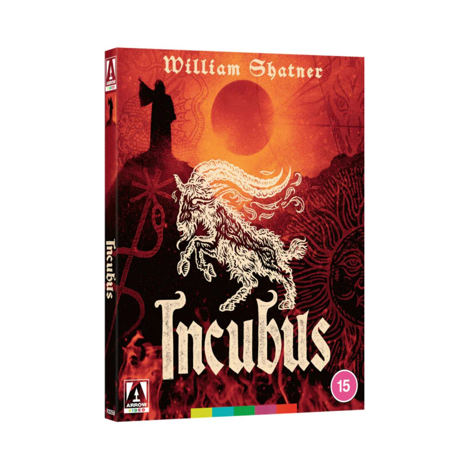 Movie cover with a goat-like creature and text.