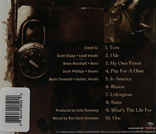 Rückseite der CD-Hülle mit Schlossgrafik, Bandname und Songtiteln.