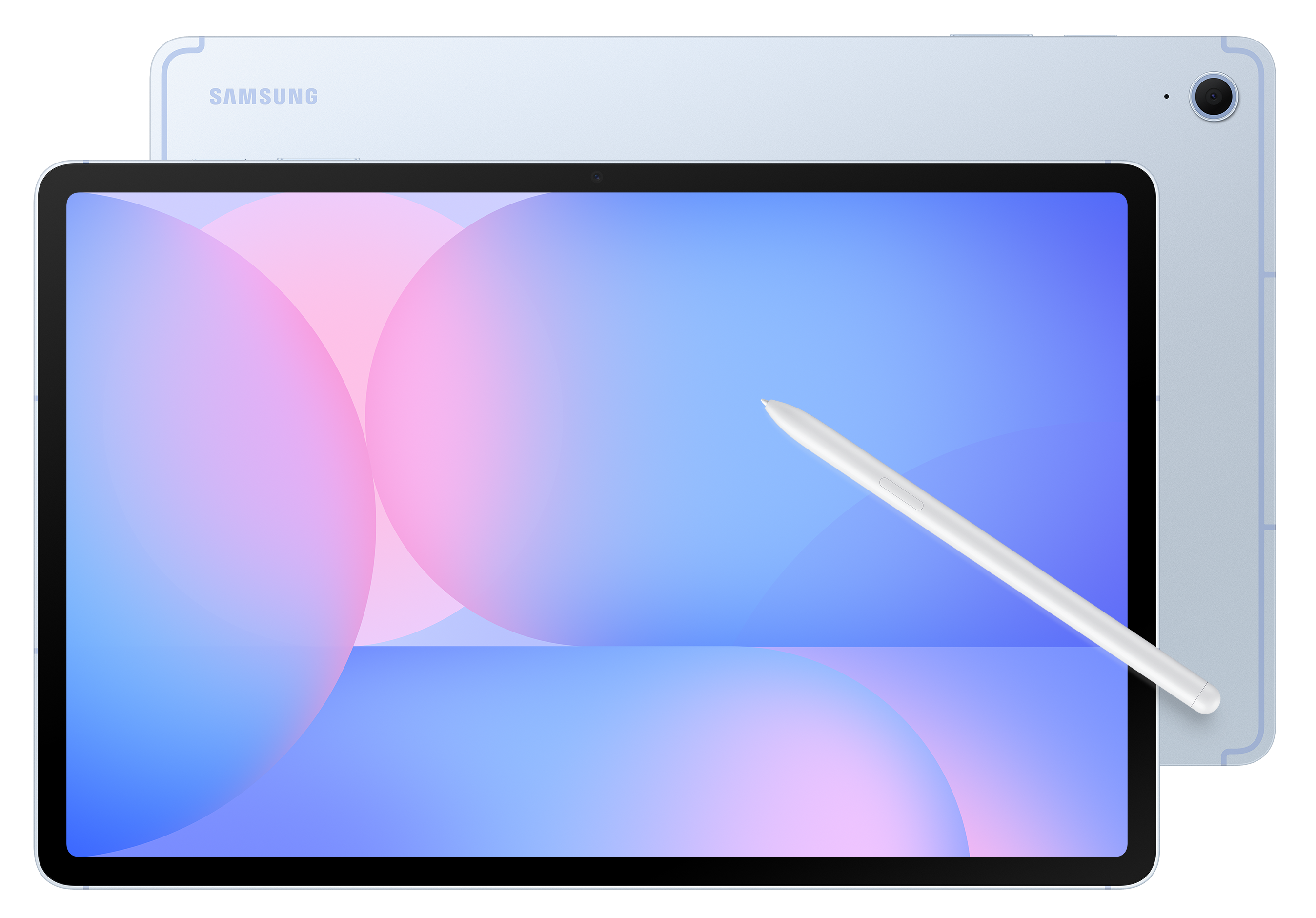 Tablet z rysikiem. Ekran pokazuje kolorowe koła.
