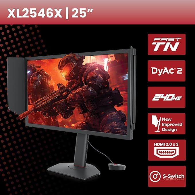 BENQ Zowie XL2546X 24.5 inç 0.5 ms 240 Hz FHD 2xHDMI DP Fast TN