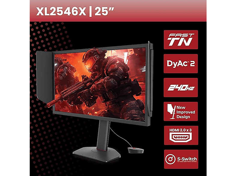 BENQ Zowie XL2546X 24.5 inç 0.5 ms 240 Hz FHD 2xHDMI DP Fast TN