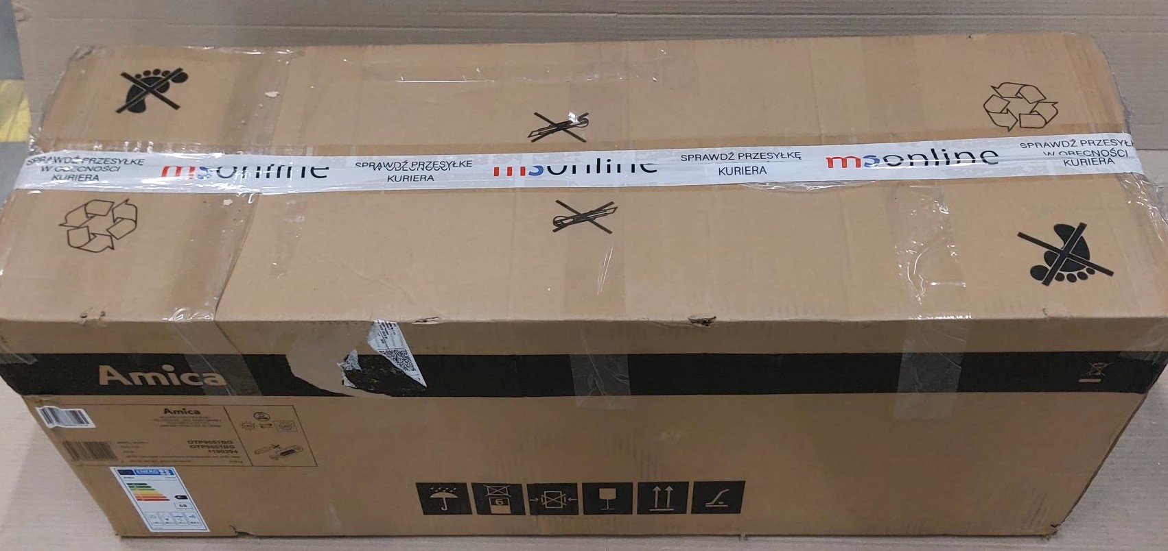 OUTLET - Okap AMICA OTP9651BG Czarne szkło, Czarny