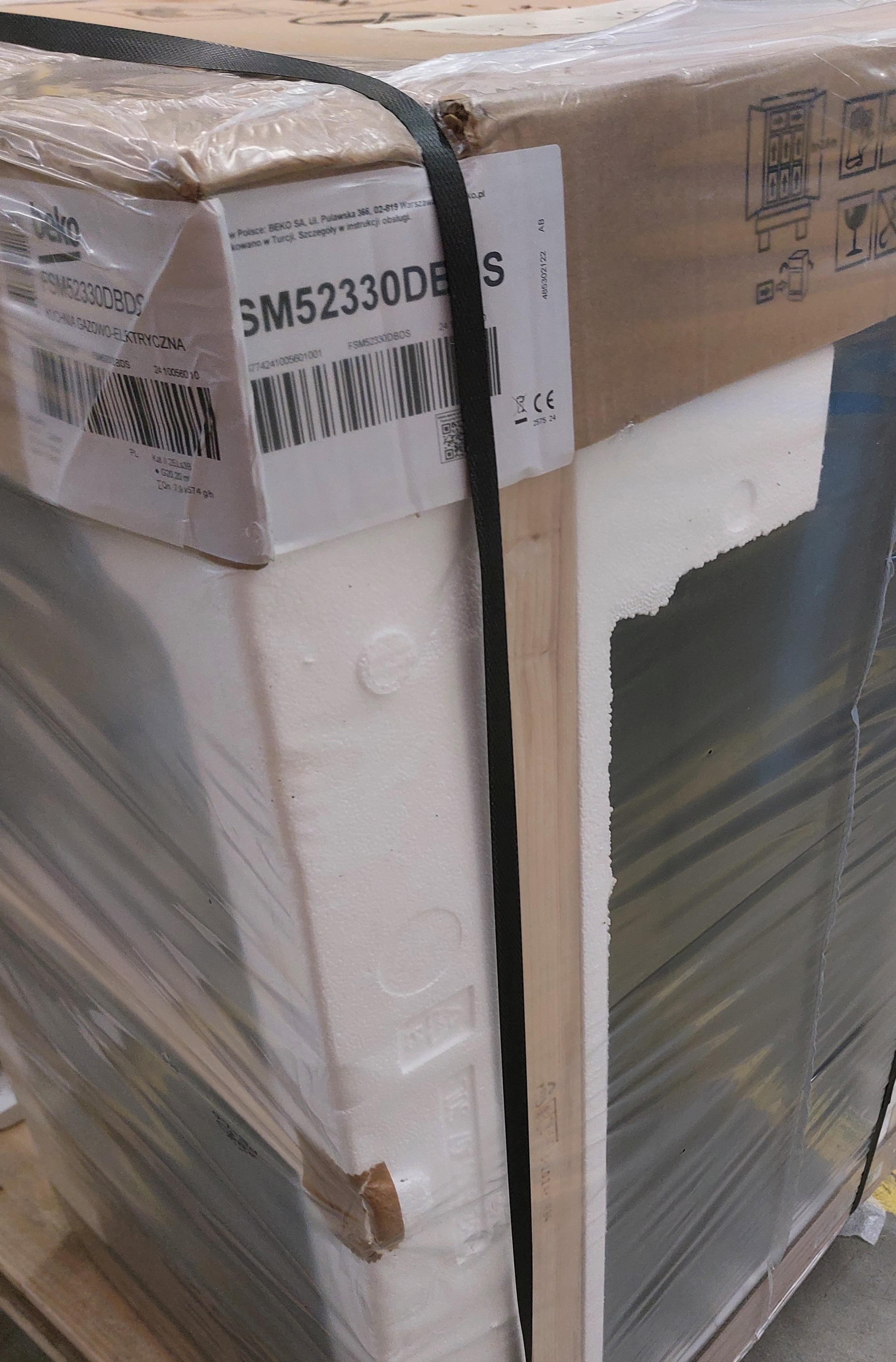 OUTLET - Kuchnia gazowo-elektryczna BEKO FSM52330DBDS 50cm Czarny