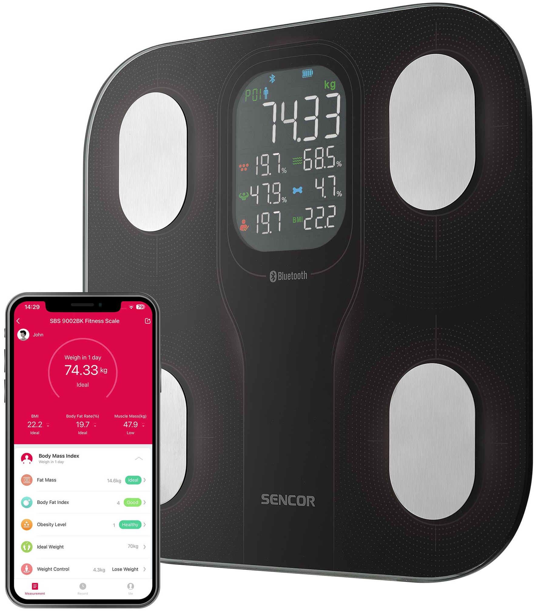 SENCOR SBS 9002BK Smart Fitness Mérleg