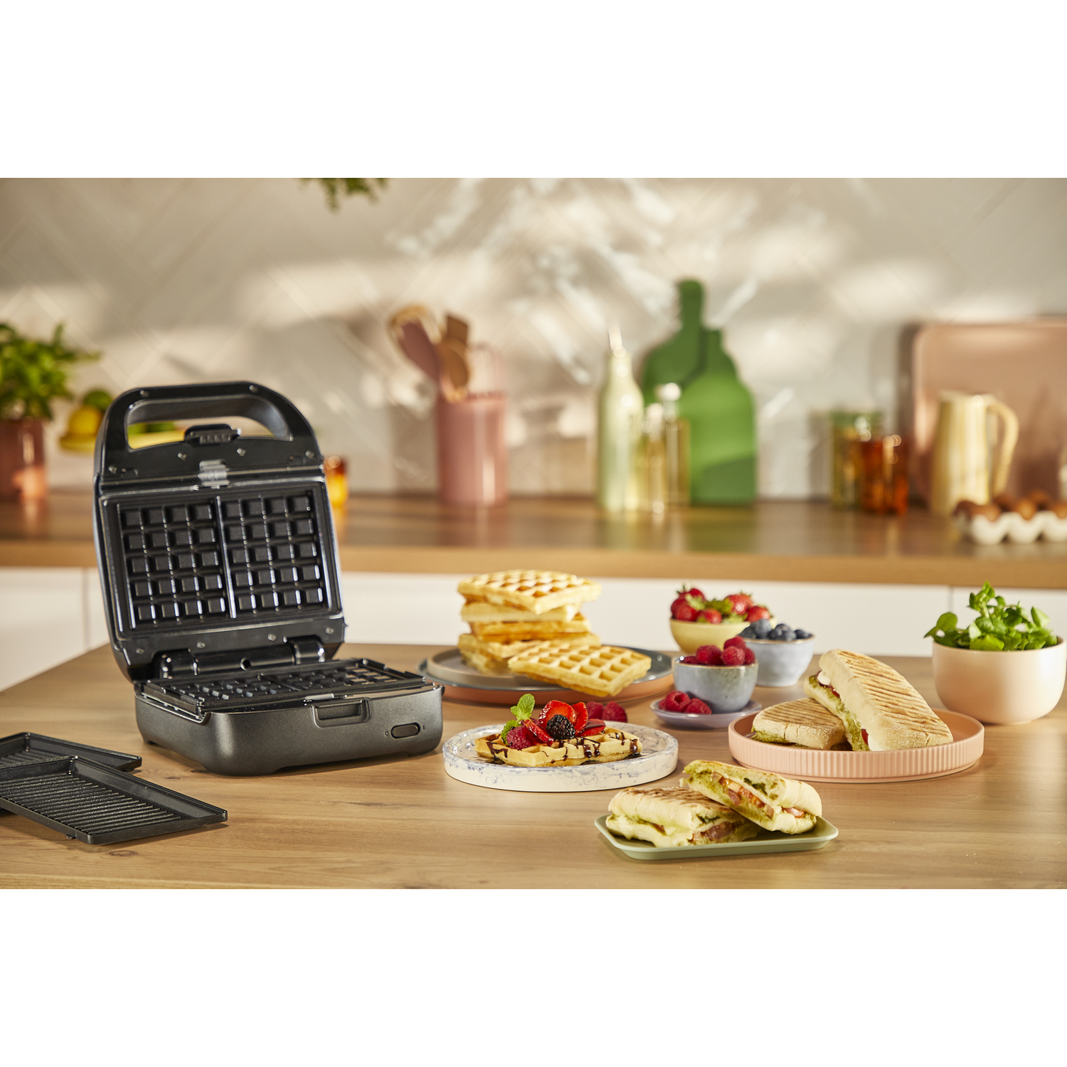 Tefal SW3418 2 wafelijzer 700 W, zwart, grijs, 2,7 kg, 170 mm, 286 mm, 340 mm, 3,4 kg, 700 W