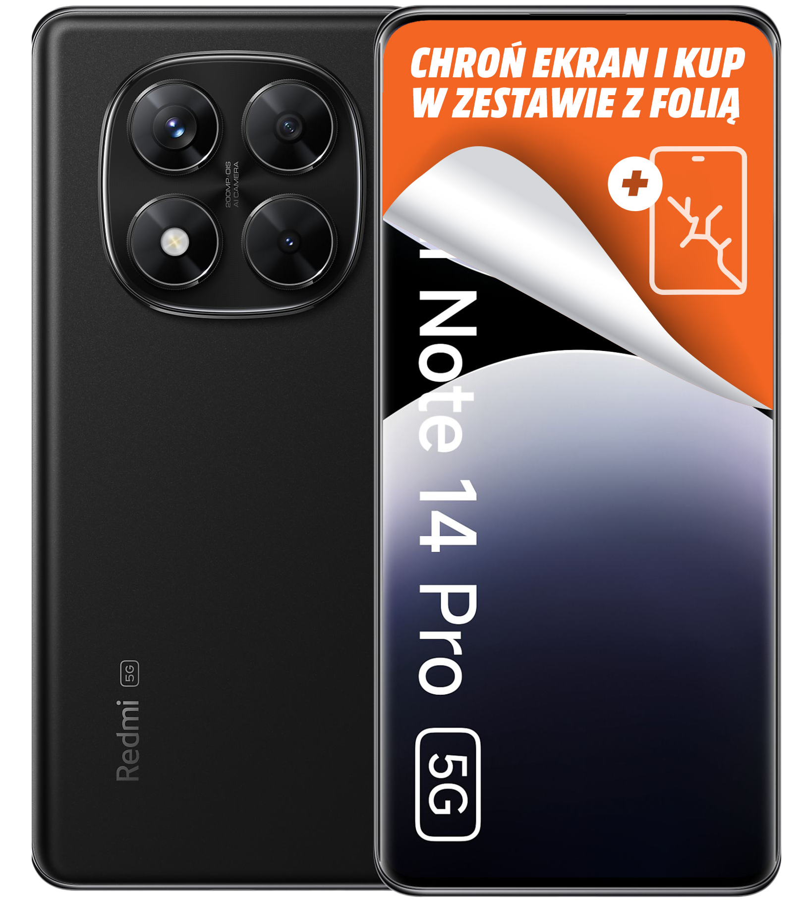 Smartfon XIAOMI Redmi Note 14 Pro 5G 8/256GB Czarny (Midnight