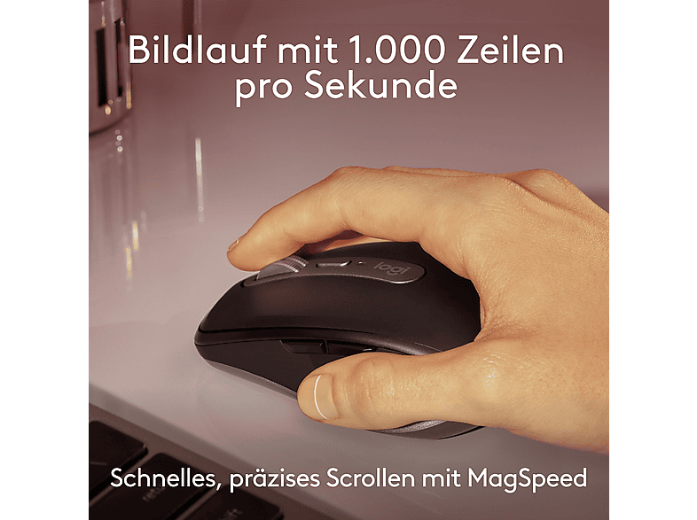 LOGITECH MX Anywhere 3S for Mac, Kabellose Maus, Bluetooth, Grau — Foto 2 von 5