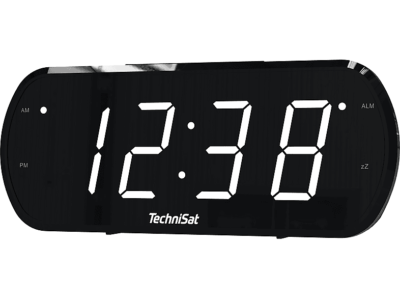 Radiobudzik TECHNISAT Digiclock 1 Czarny, Tuner FM, Regulacja jasności wyświetlacza LED, Gniazdo USB, Zasilanie Bateryjno-sieciowe – zdjęcie 3
