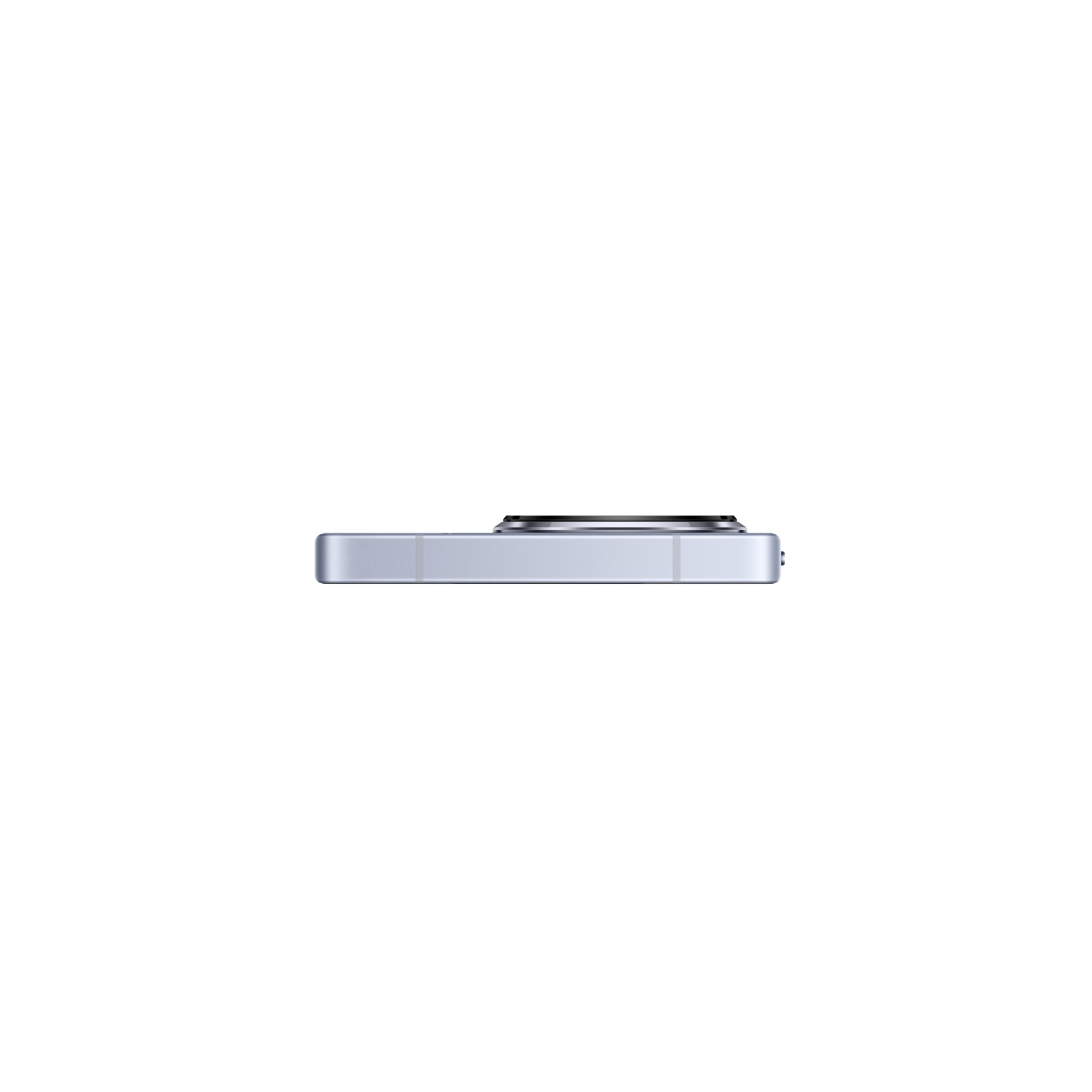 The bottom of a light blue smartphone. Shows a charging port and a camera.