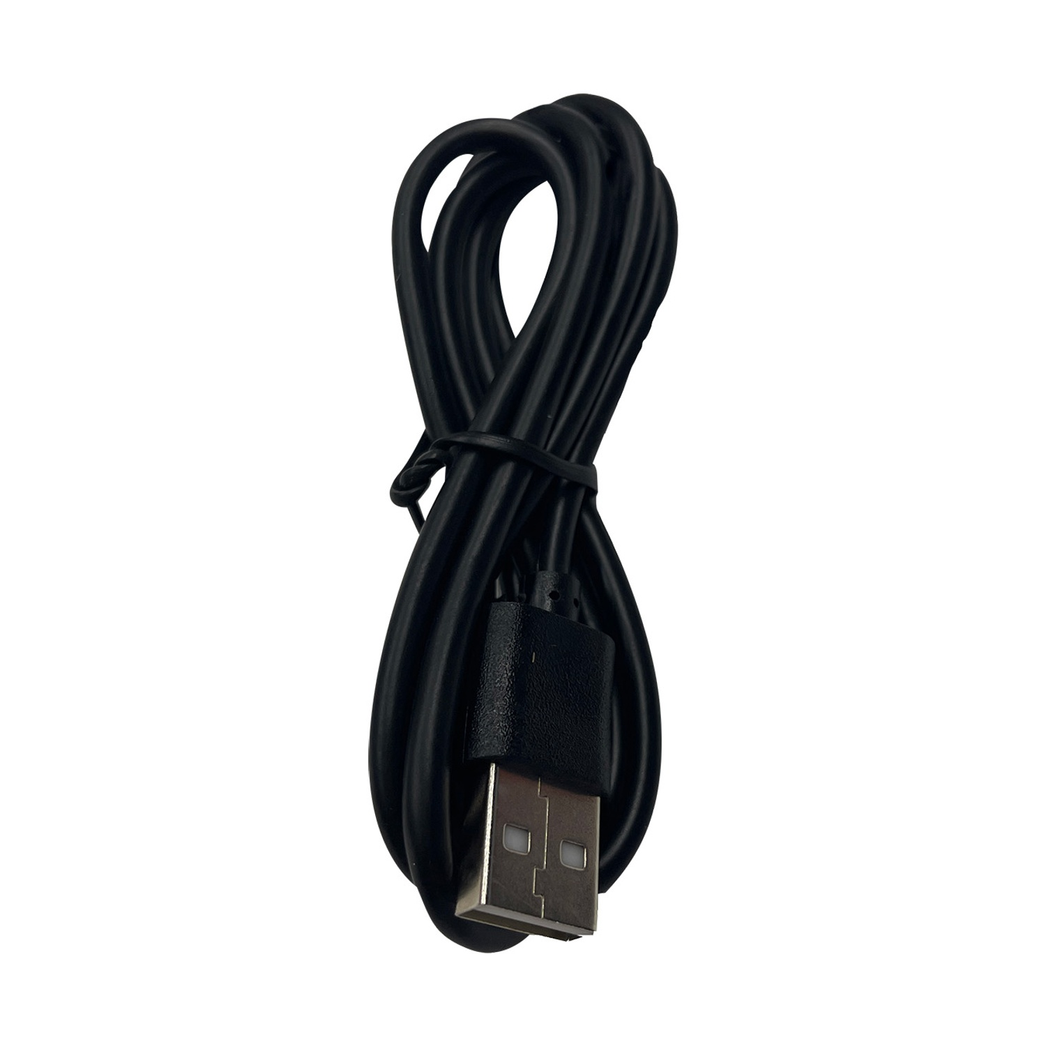 Cavo USB nero con connettore USB-A.
