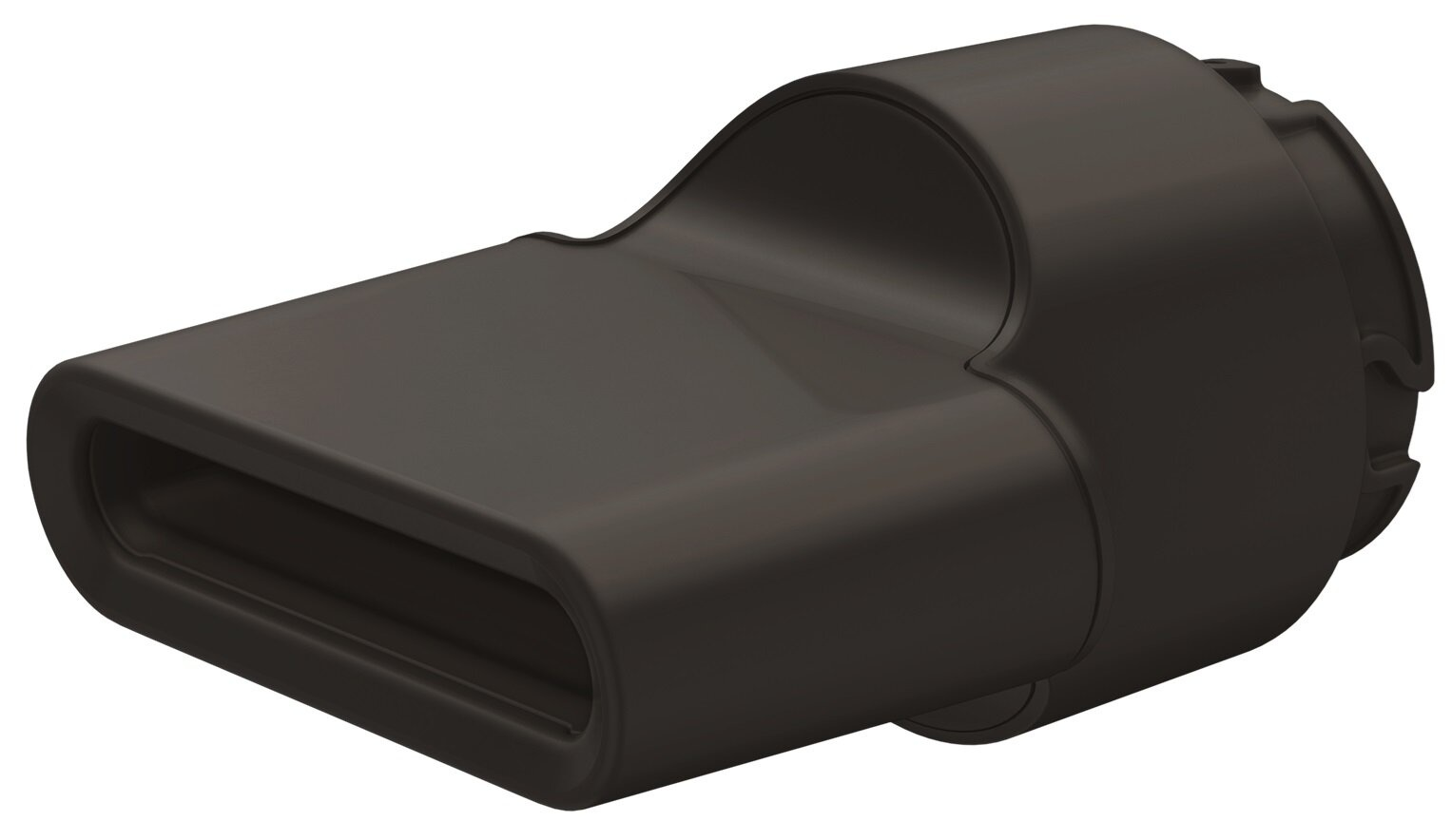 Czarna dysza do suszarki do włosów.