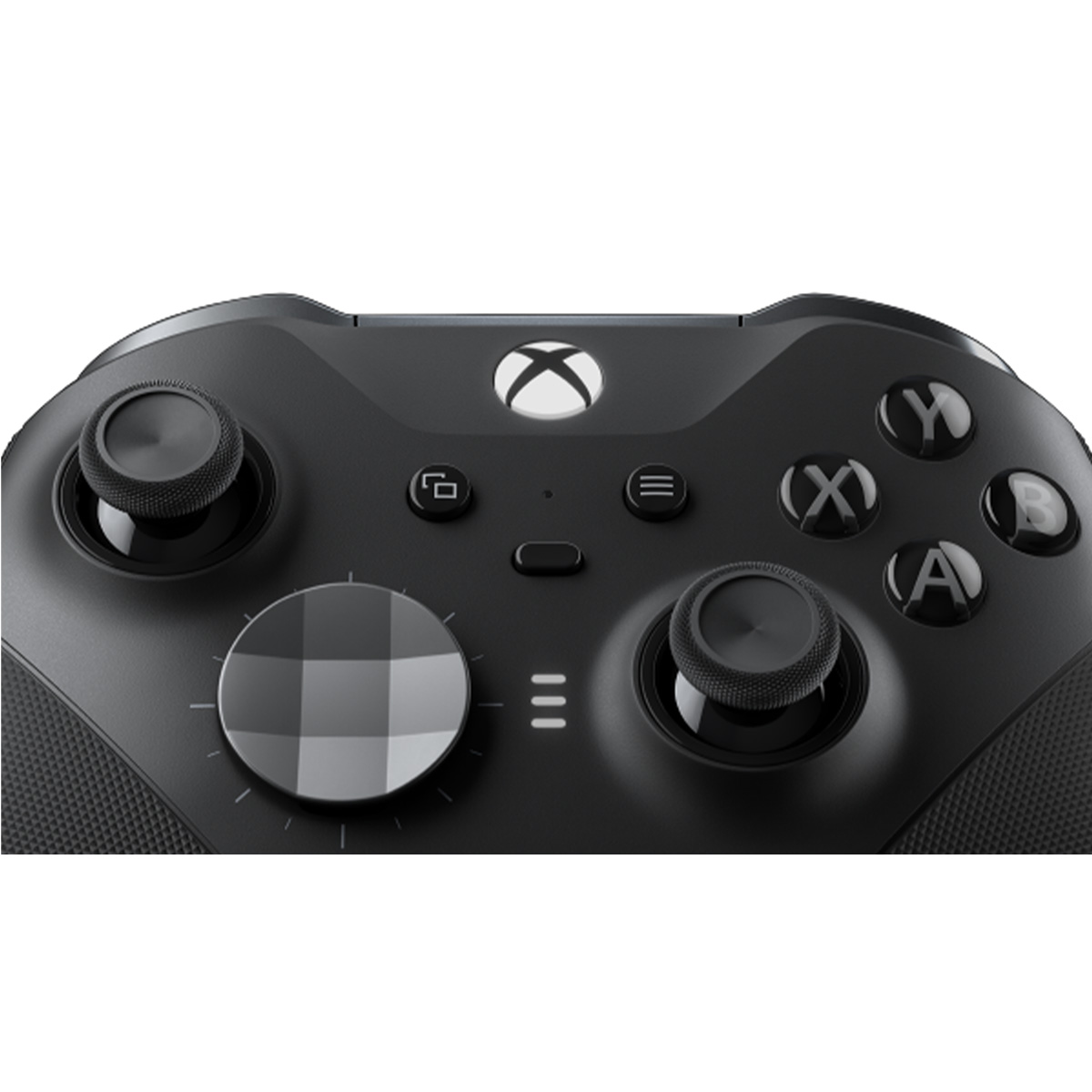 Un mando negro Xbox Elite Series 2, que muestra botones y cruceta.