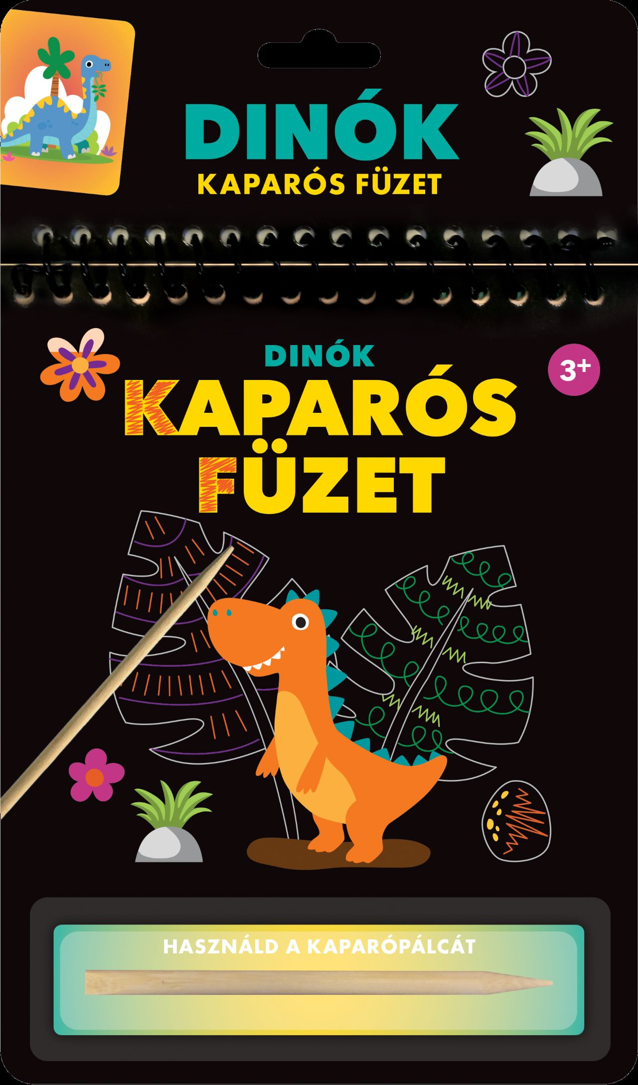 Napraforgó Könyvkiadó - Kaparós füzet Dinók