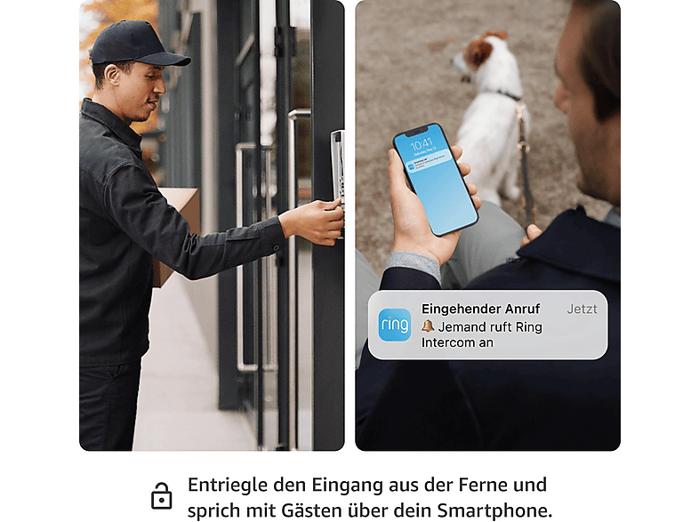 RING Video Doorbell Wired - Türklingel, FHD, WLAN, Nachtsicht, Festverdrahtete Installation, Schwarz Türklingel — Foto 4 von 5