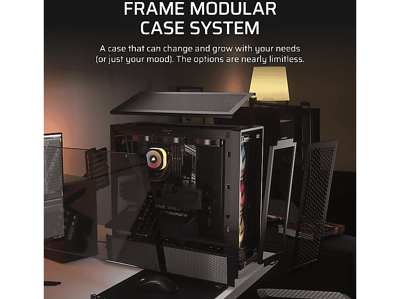 CORSAIR FRAME 4000D RS ARGB modulares Mid-Tower PC-Gehäuse, Schwarz — Foto 2 von 5