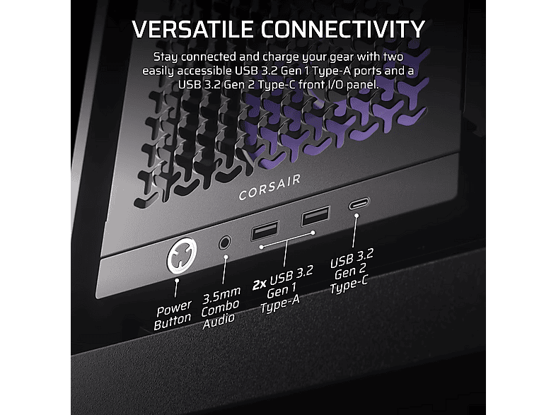 CORSAIR FRAME 4000D RS ARGB modulares Mid-Tower PC-Gehäuse, Schwarz — Foto 5 von 5