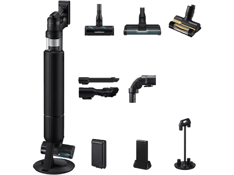 Aspirador escoba - Samsung Bespoke AI Jet Ultra 400WA VS90F40DEK/WA, con cepillo para mascotas y filttro HEPA, 25.2 V, 160 min, Negro
